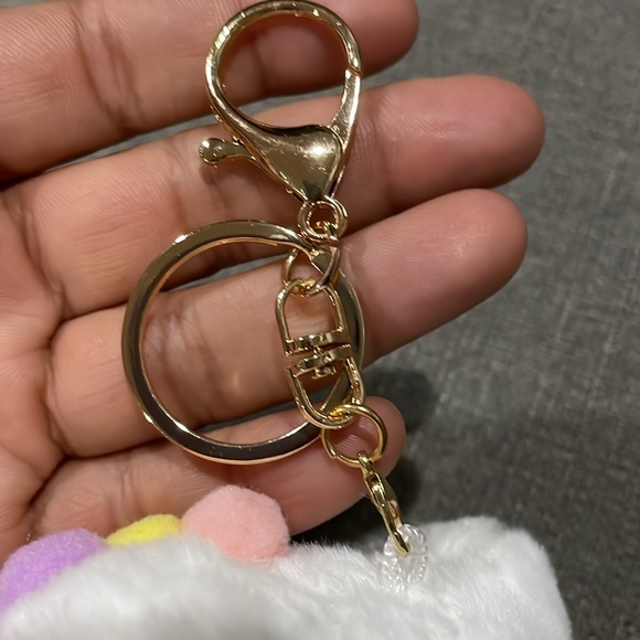 Hello Kitty with Puff balls and tulle Soft Pink Skirt Keychain - Picture 6 of 8